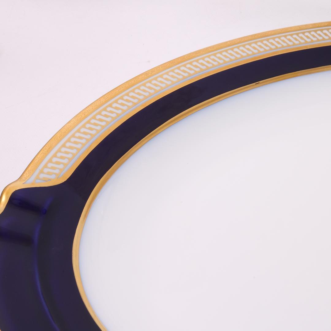 大倉陶園　リミテッドエディション　オーバルプレート 　瑠璃金彩 　大皿