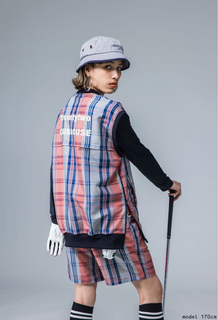 antiqua golf STCH チェック ベスト★ユニセックス★