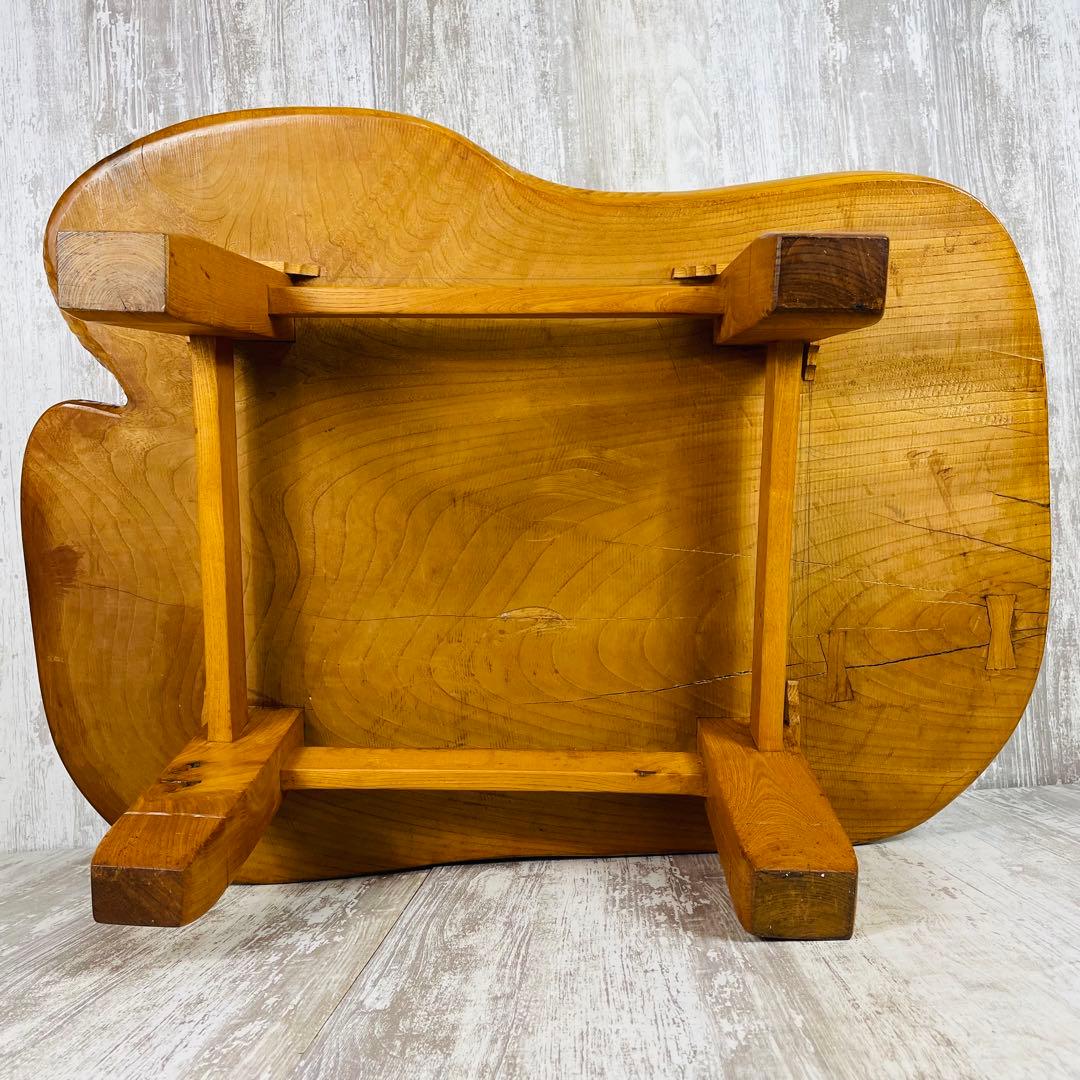 昭和レトロ 木製 天然木 一枚板 脚付き 座卓 センターテーブル 古家具