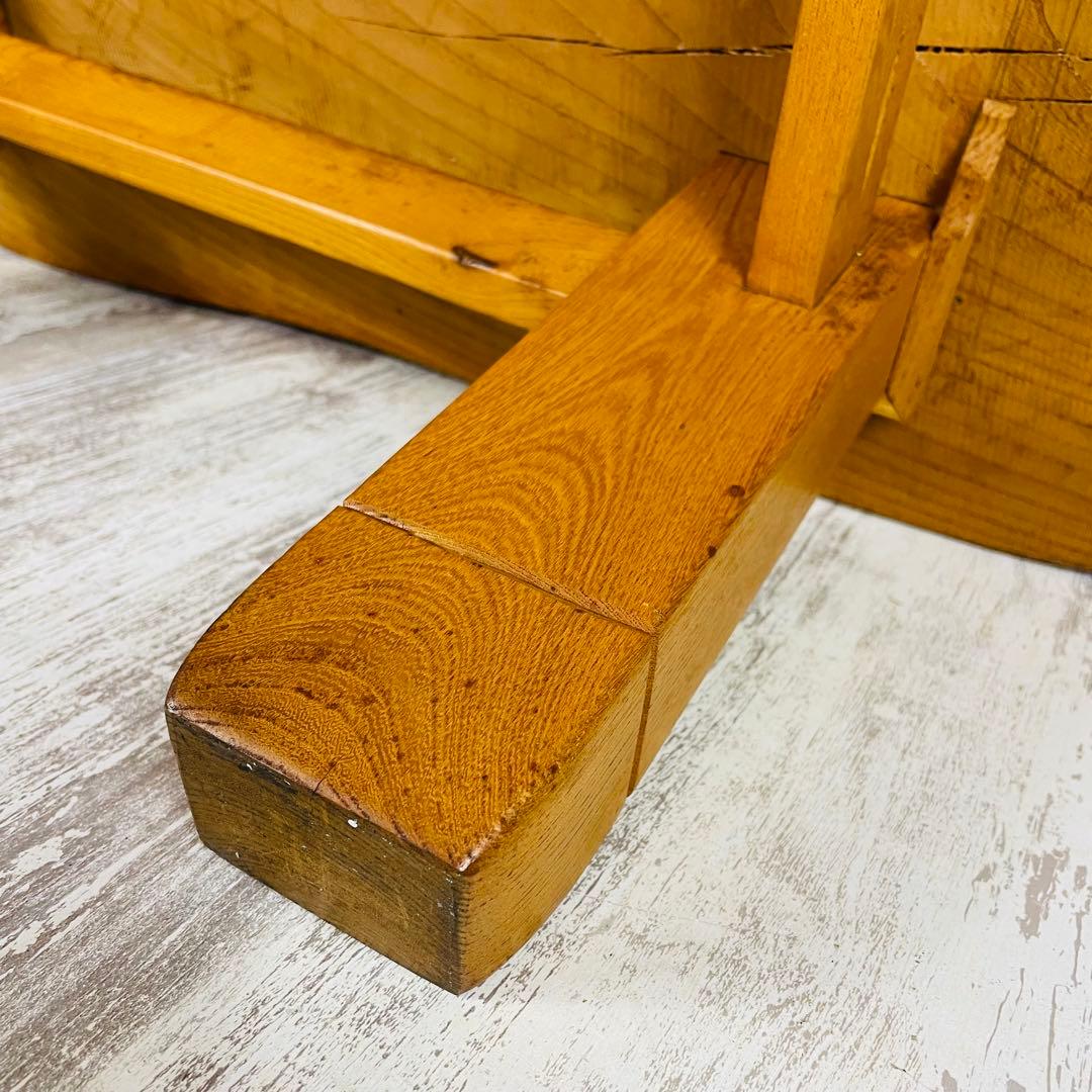 昭和レトロ 木製 天然木 一枚板 脚付き 座卓 センターテーブル 古家具