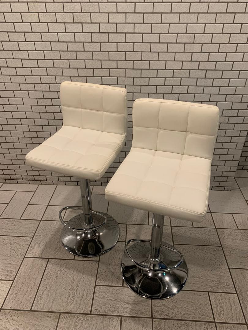 2脚セットカウンターチェア ホワイト