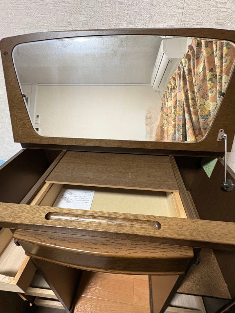 圧迫感なし！『美品』2Way アンティーク調　素敵なブラウンデスク 引き出し付き