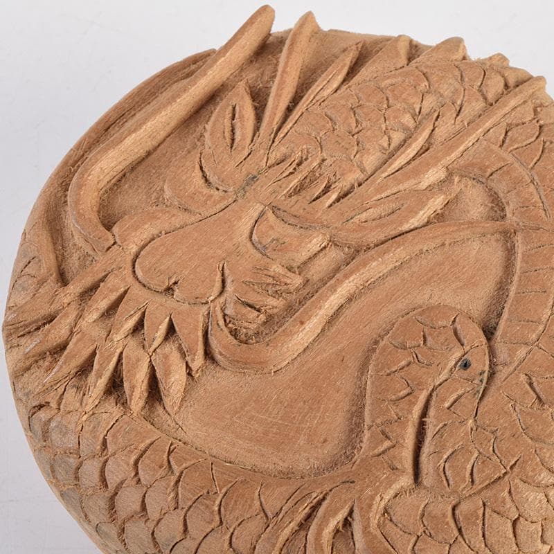 茶道具　木彫　菊刻　龍刻など　香合　5点まとめて　V　R9234