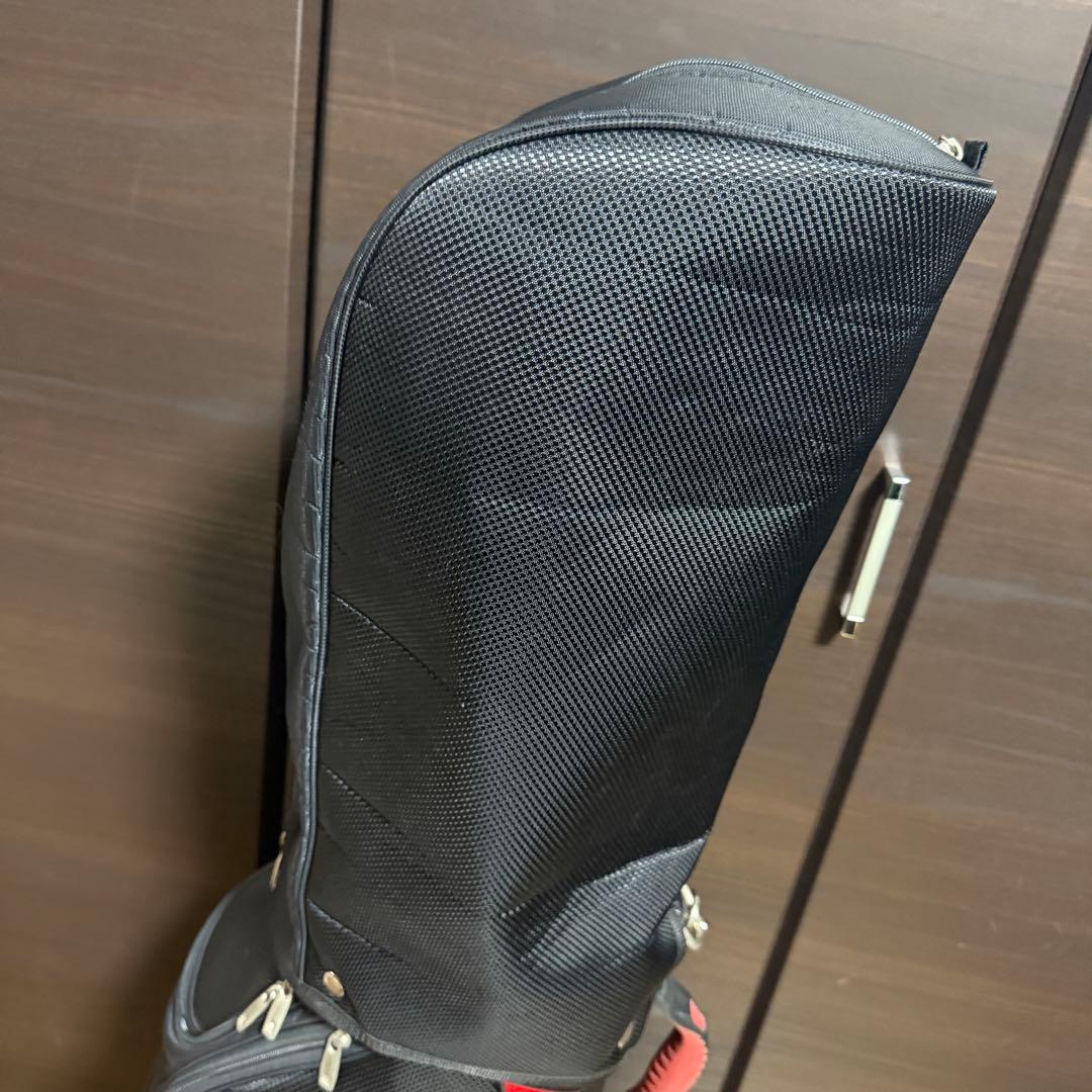 adidas キャディバッグ ゴルフバッグ 黒/赤