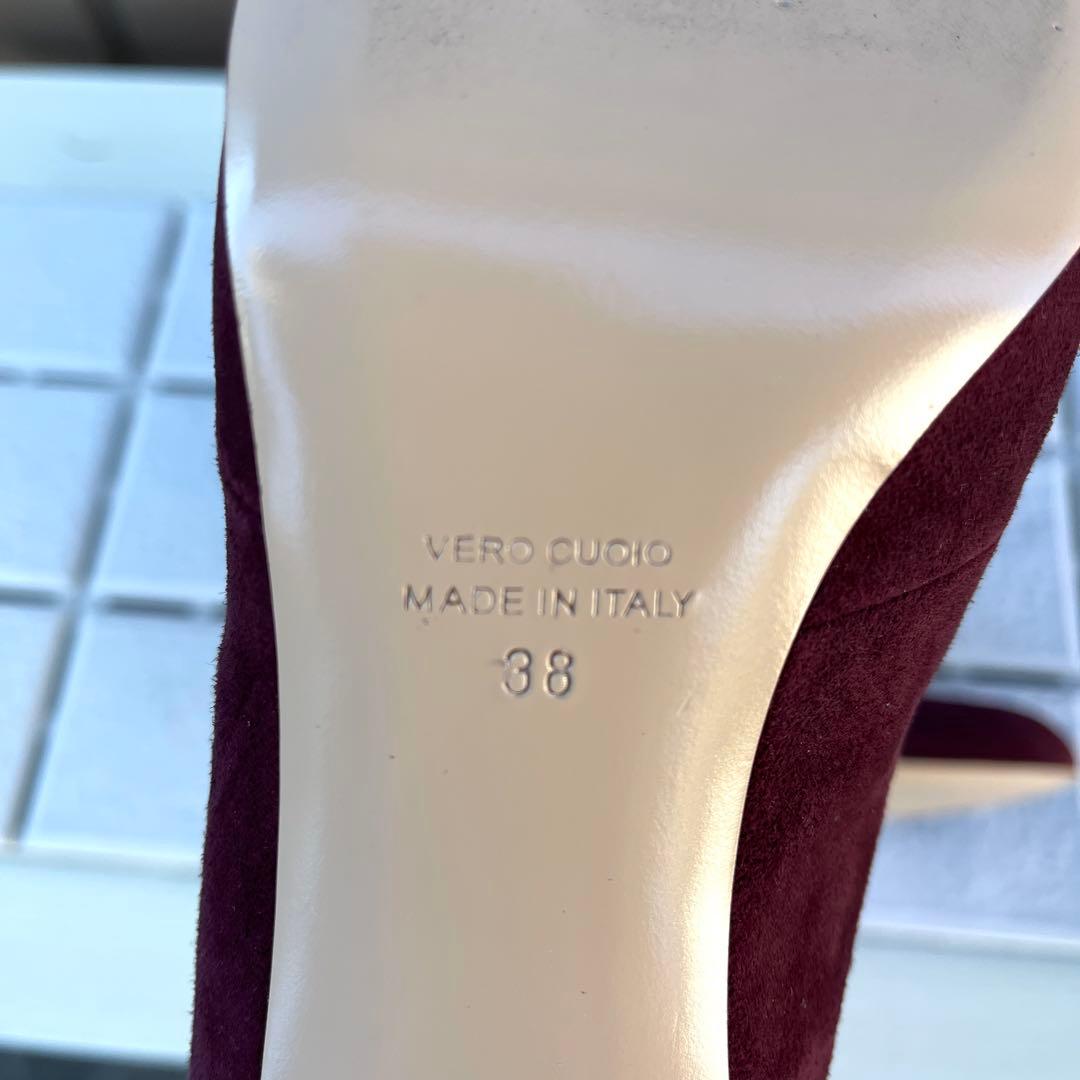 新品 38 NEBULONI E. ネブローニ　ショートブーツ　ボルドー　24