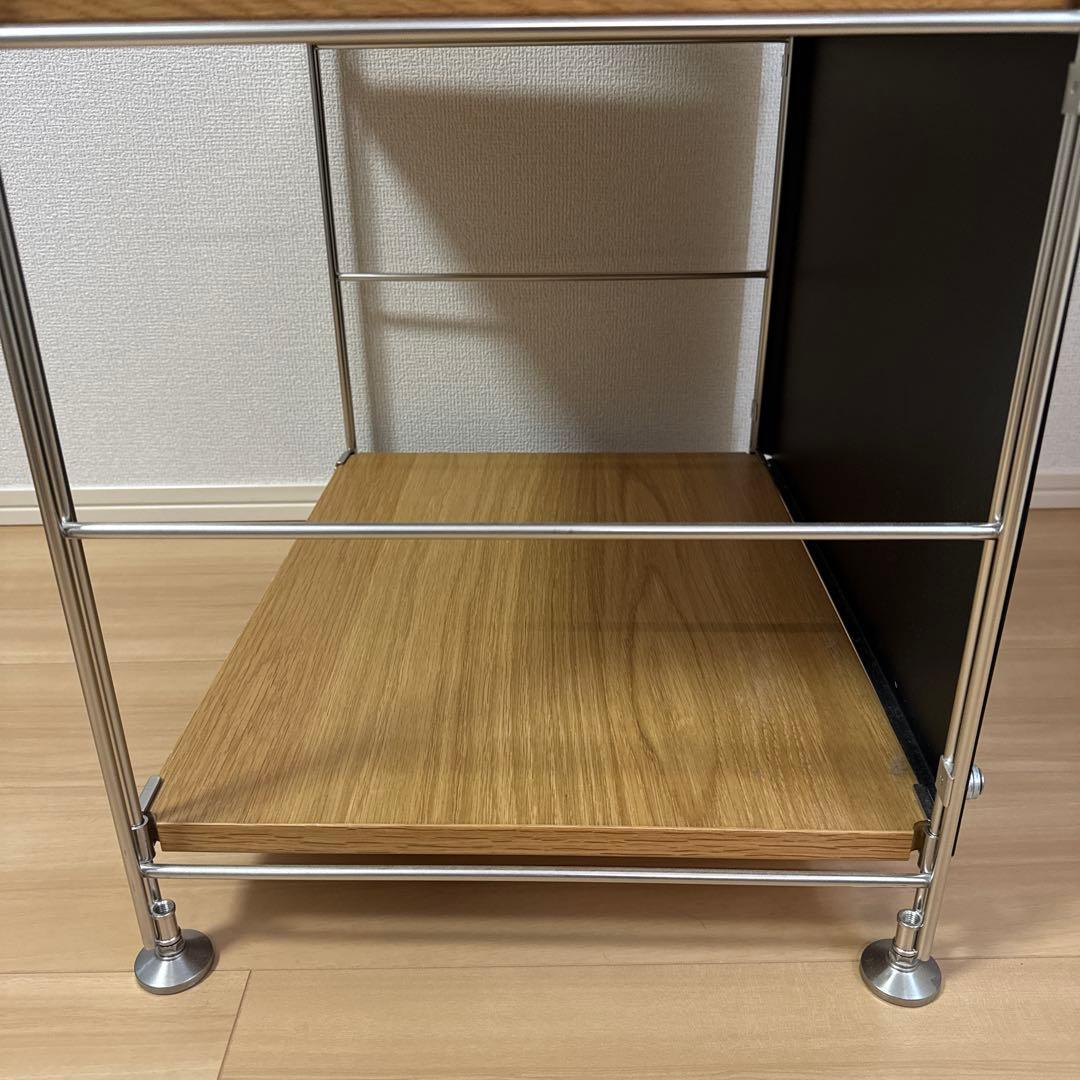 無印良品 ステンレスユニットシェルフ オーク材 バックパネル付き