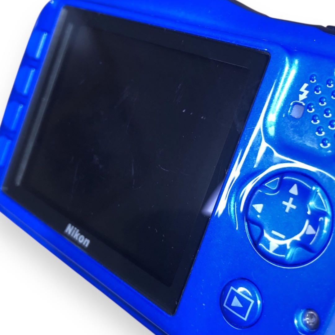 【美品】Nikon COOLPIX W100 デジタルカメラ　ブルー　コンデジ