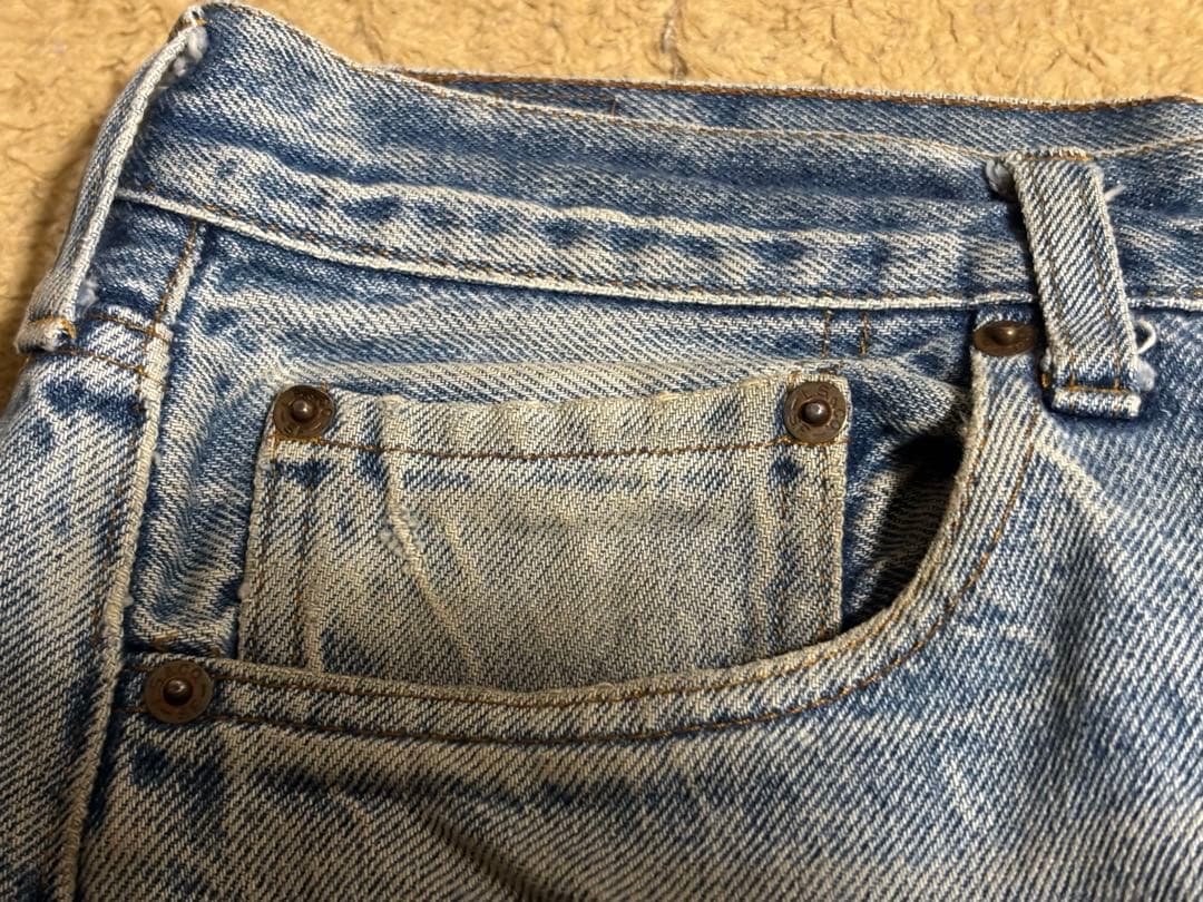 【超希少】Levi's 501 66後期 ハチマル最初期 刻印6 脇割り W35