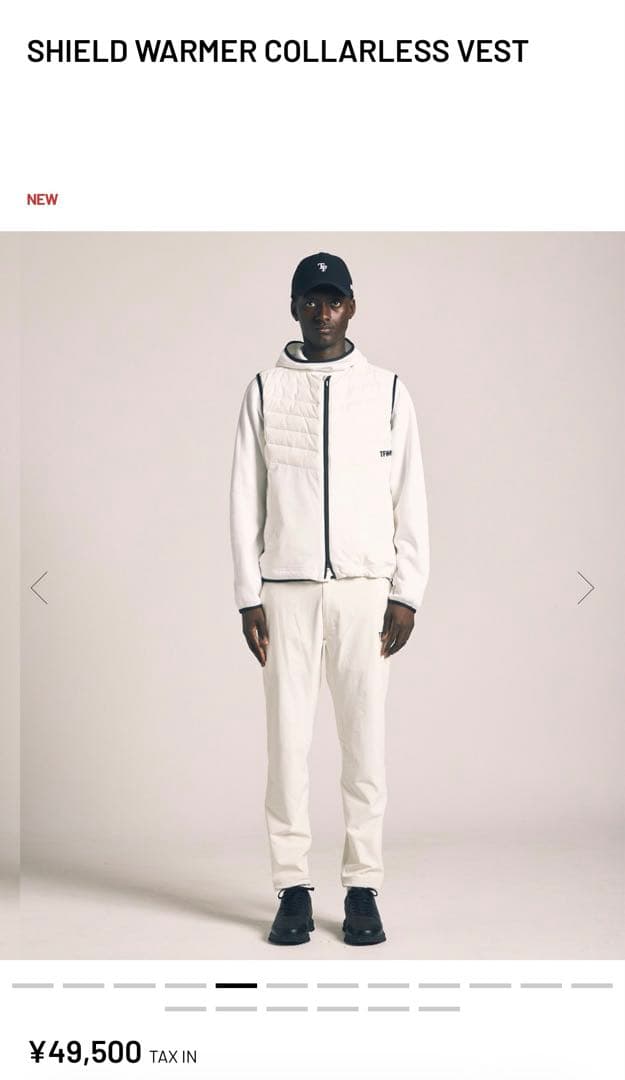 SHIELD WARMER COLLARLESS VEST ブラックL サンプル