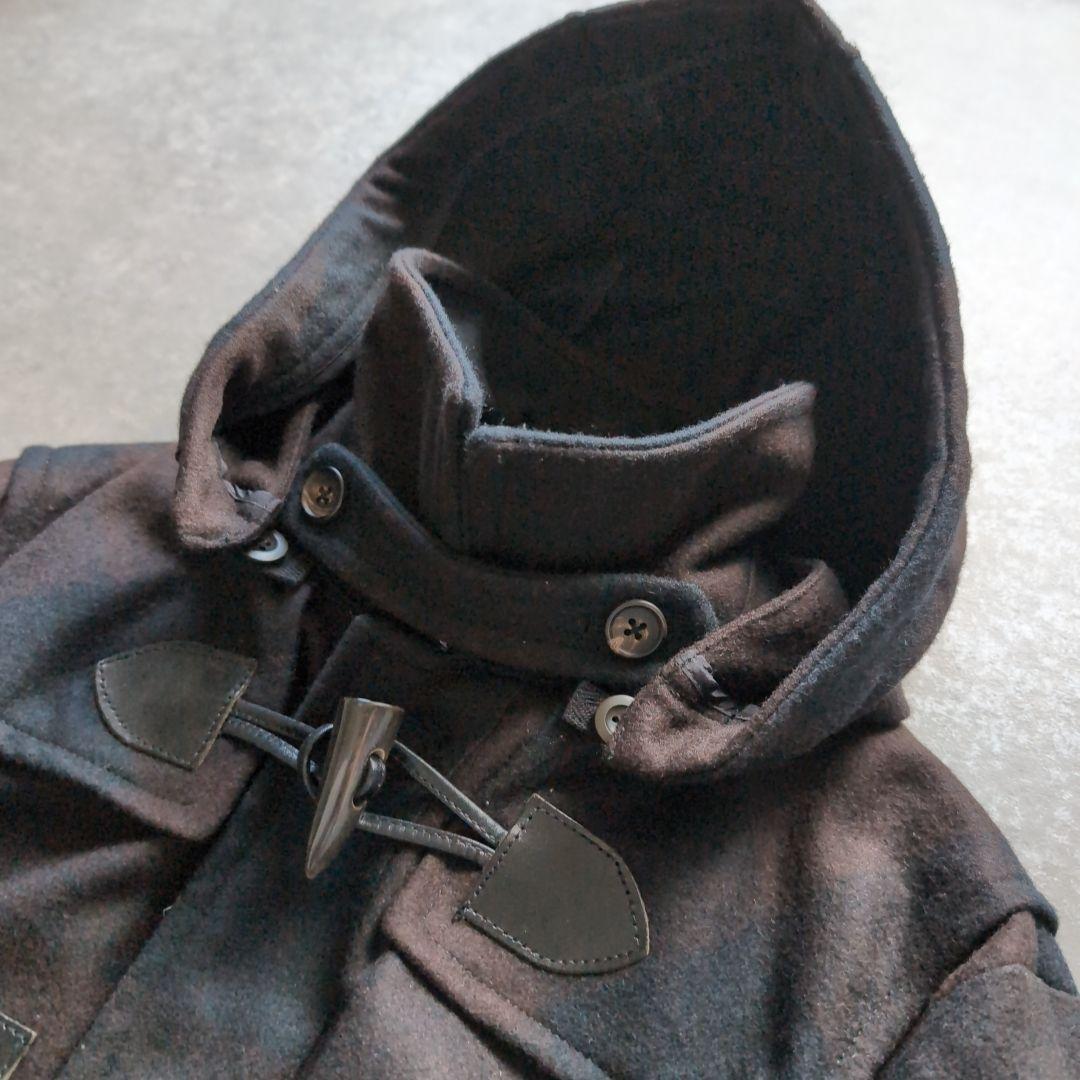 ピーエスポールスミス ウールダッフルコート チェック 2way ブラウン L