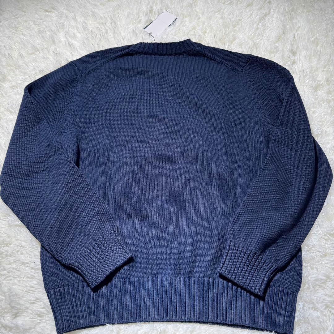 新品 L ポロベア ニット セーター ネイビー 国旗柄 メンズ レディース