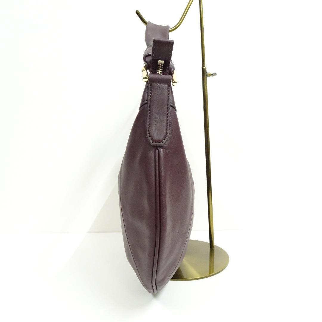 COLE HAAN レザーショルダーバッグ アポンテスラウチホーボー ワイン