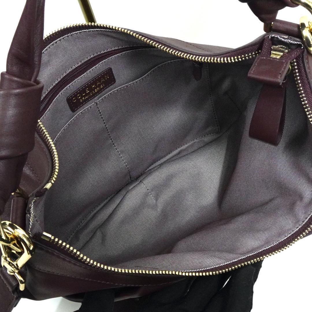 COLE HAAN レザーショルダーバッグ アポンテスラウチホーボー ワイン