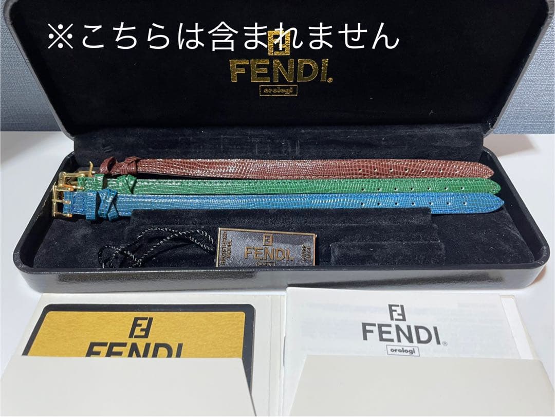 【FENDI】640L カメレオン　チェンジベルト無し 腕時計　黒ベルト　電池切