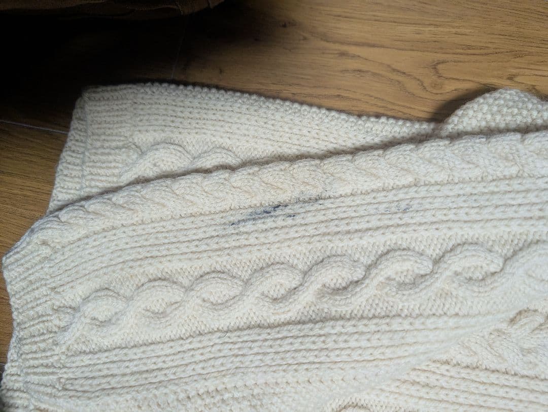 大幅値下げ！インバーアラン　アランニット　アイボリー　フィッシャーマン