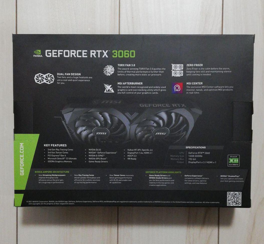 【新品未開封】MSI GeForce RTX 3060 VENTUS 2X