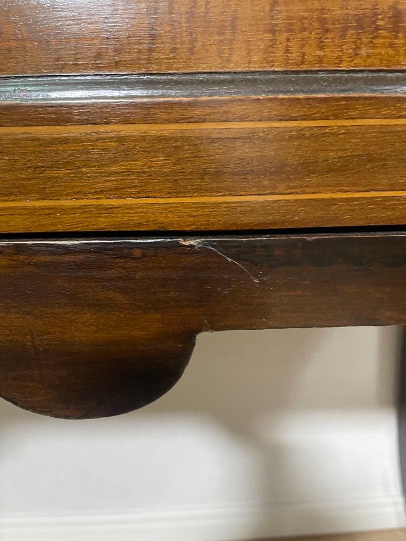 アンティーク　木製ガラス扉　飾り棚