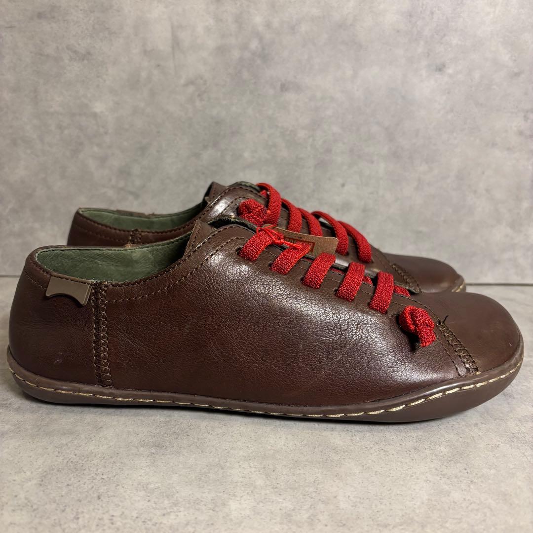 未使用品 カンペール ペウカミ レザースニーカー　ブラウン　37