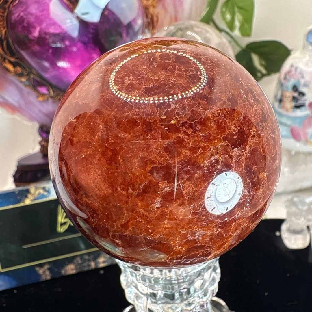 赤水晶スフィアNo.2533