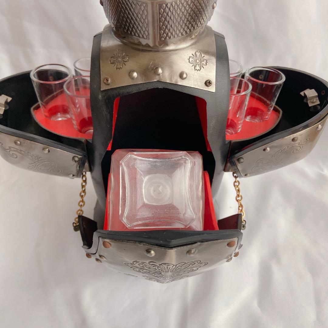 【希少】ヴィンテージ 西洋甲冑 デキャンタ＆ショットグラスセット 騎士昭和レトロ