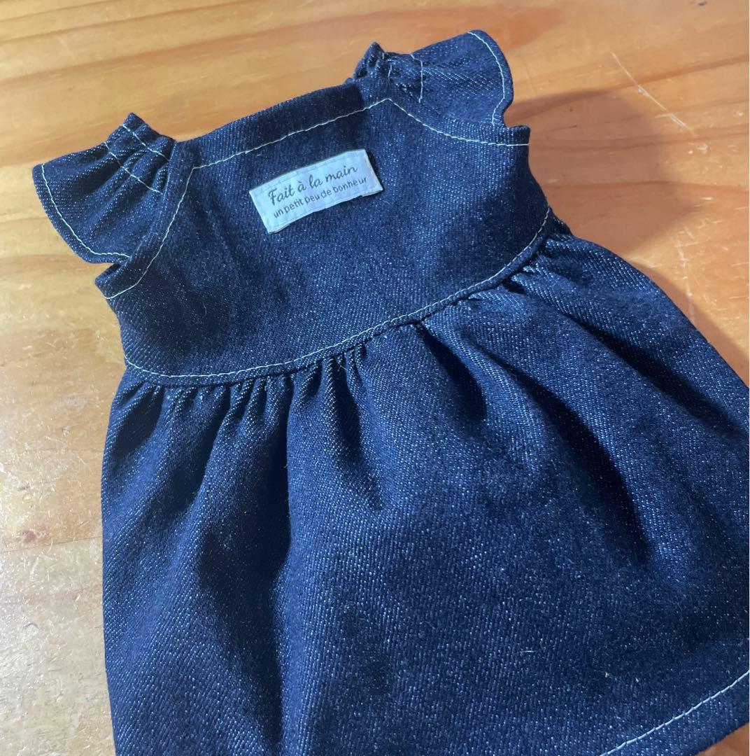 ハンドメイド犬服　ストレッチデニムワンピ★デザイン変更不可です。