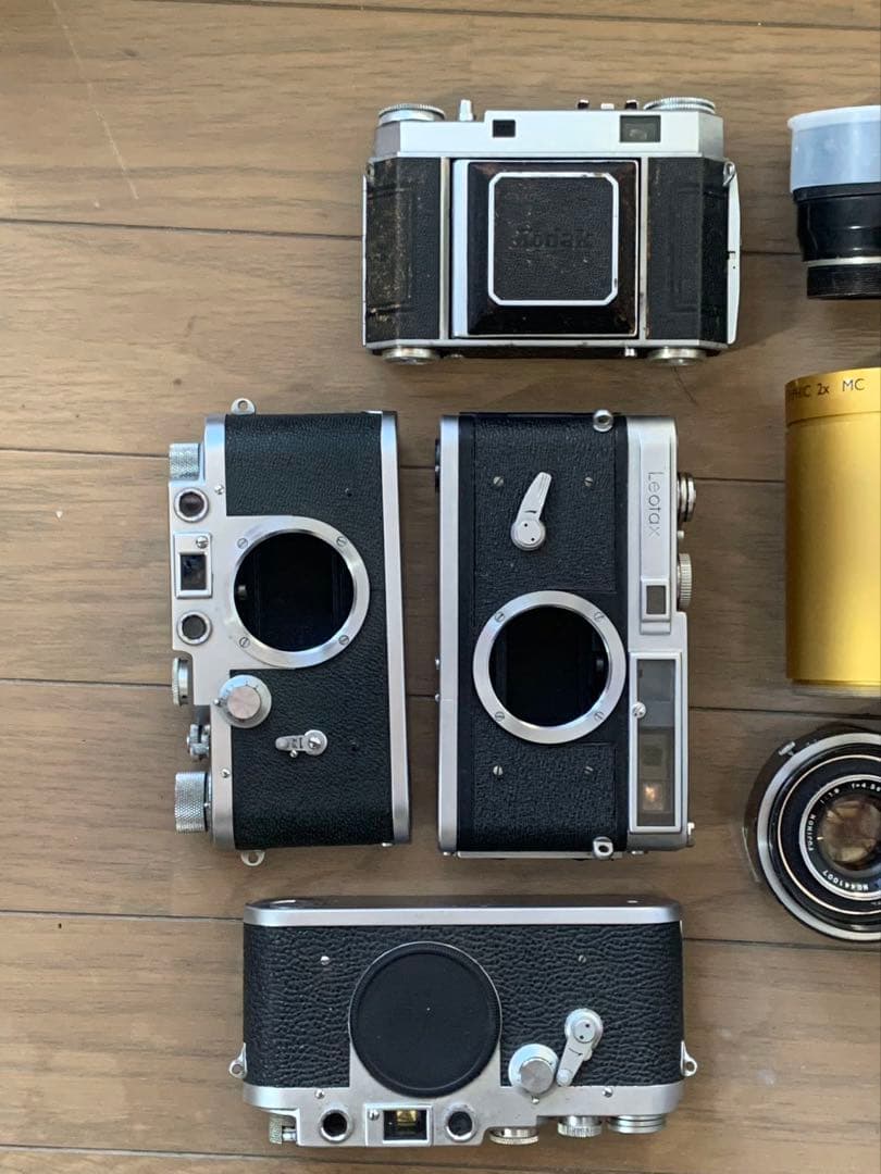 ジャンク品 カメラbody4点とレンズ　9点 セッド分解部品