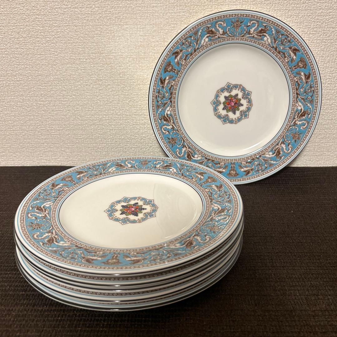 ウェッジウッド　フロレンティーン　ターコイズ　ディナープレート　22.5cm