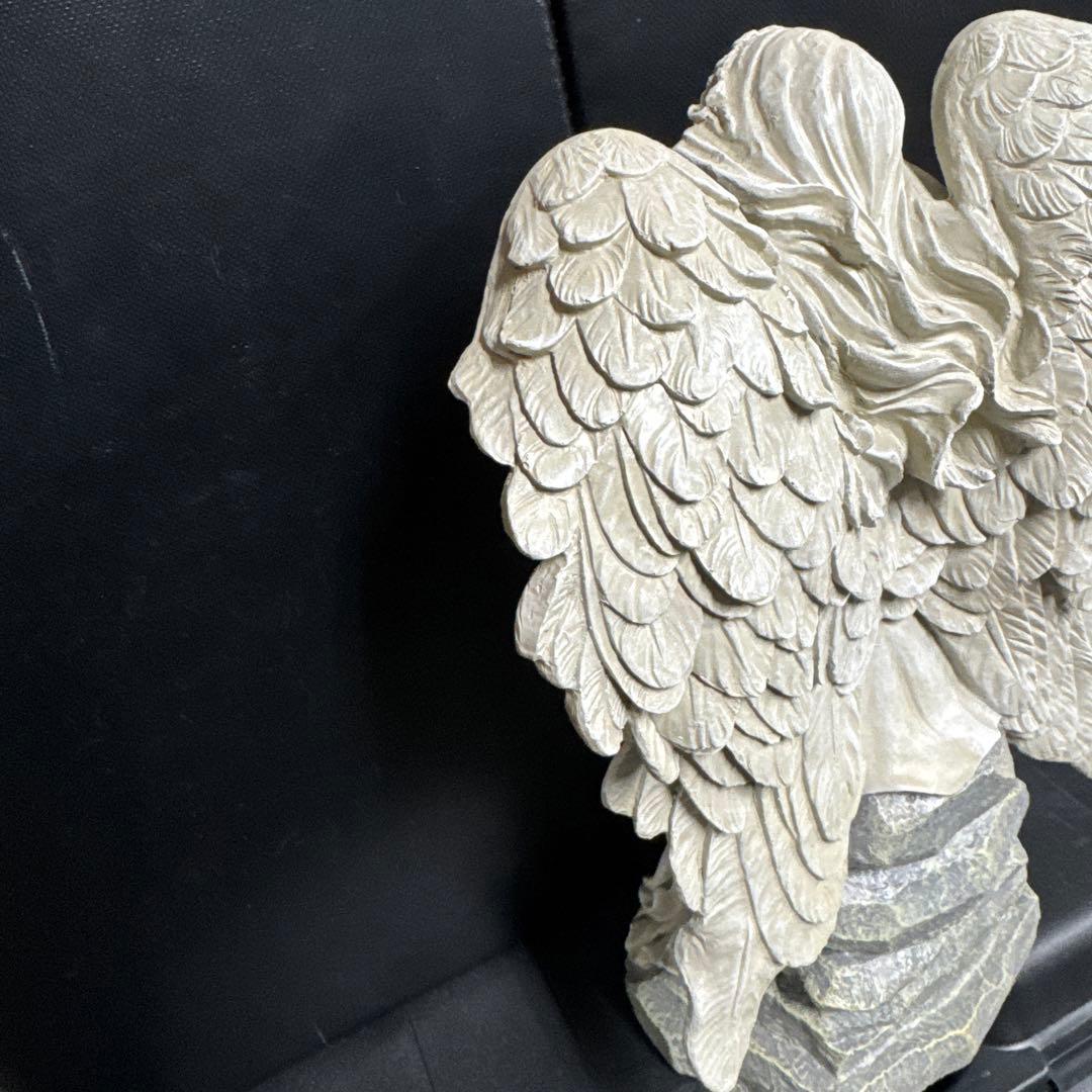 天使の像 レジン製 約52cm クリーム色