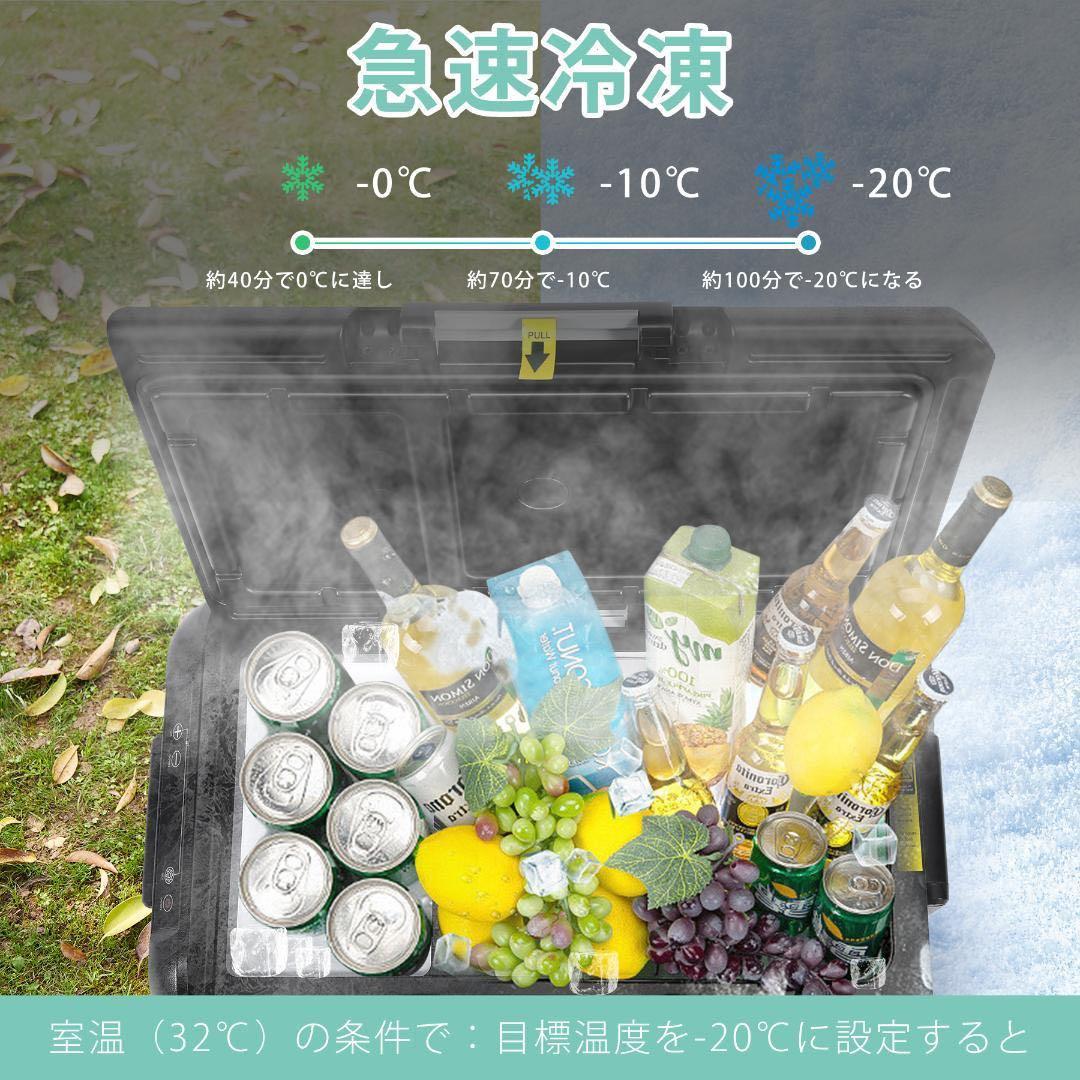 車載冷蔵庫 18L ポータブル冷蔵庫 -20℃～20℃ 急速冷凍 低電圧保護