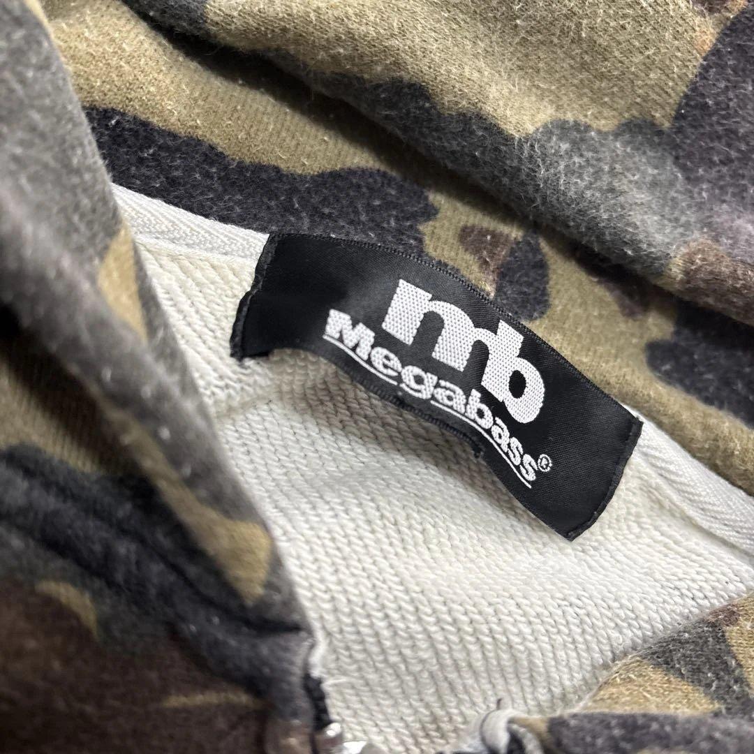 値下不可　Megabass 迷彩パーカー mb メガバス