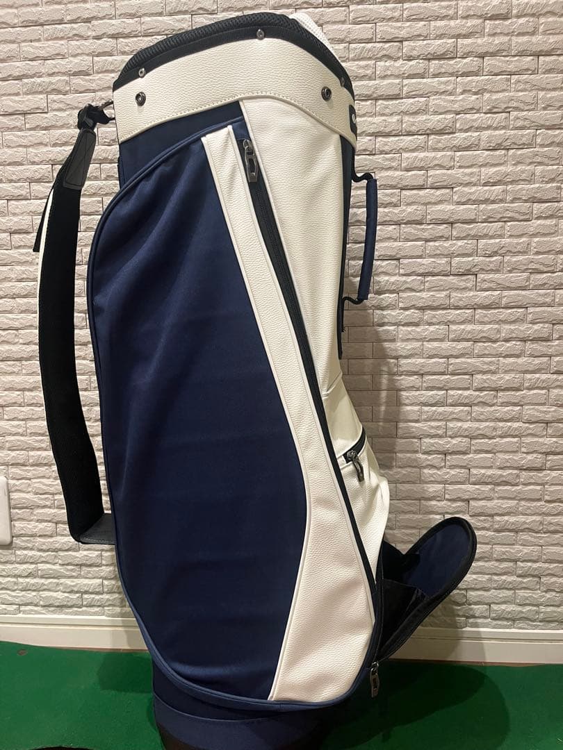 新品未使用　14分割　GOOLEX ゴルフバッグ ホワイト/ネイビー