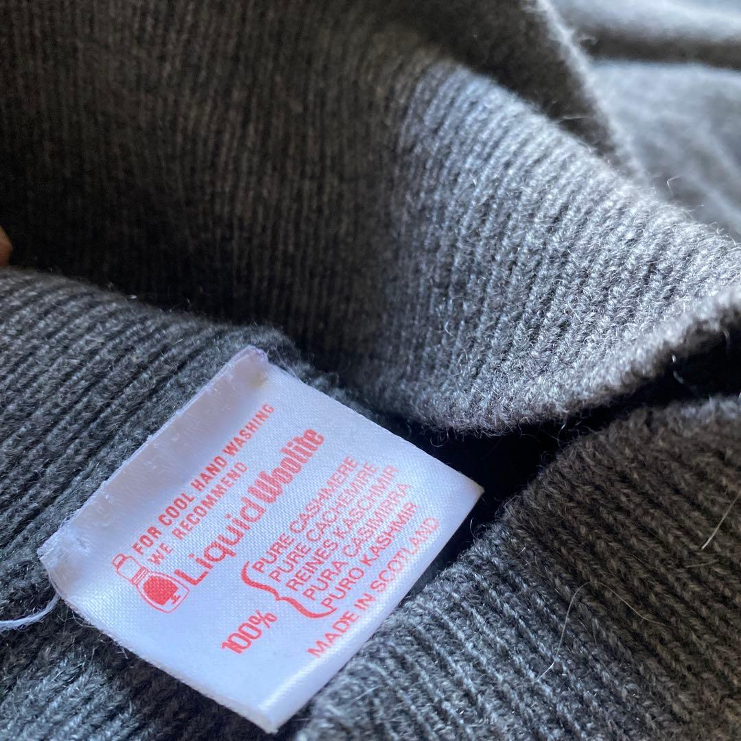 80s Pringle カシミヤニットセーター vネック アーガイル柄 42