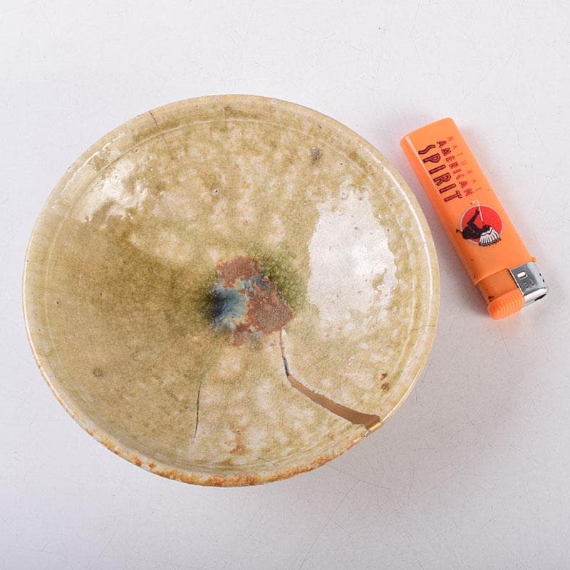 茶道具　信楽焼　平茶碗　銘布引　金継直し　堀内宗完(兼中斎)極め箱　VR9024