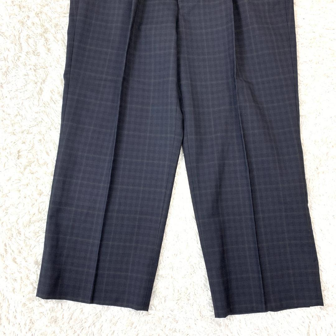 DAKS ダックス カジュアルパンツ ネイビーチェック W91 B3189