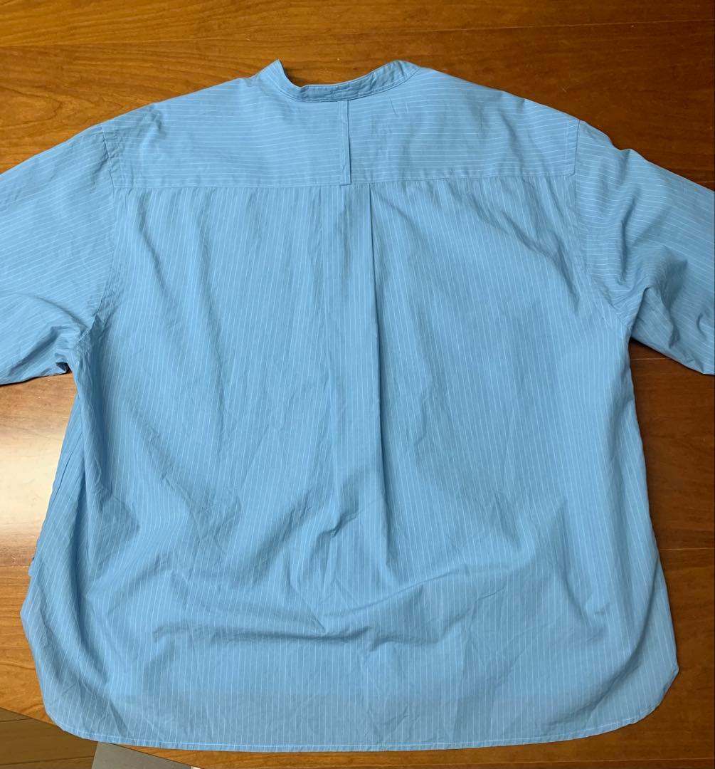 MARGARET HOWELL ストライプシャツブラウス　ブルー　I