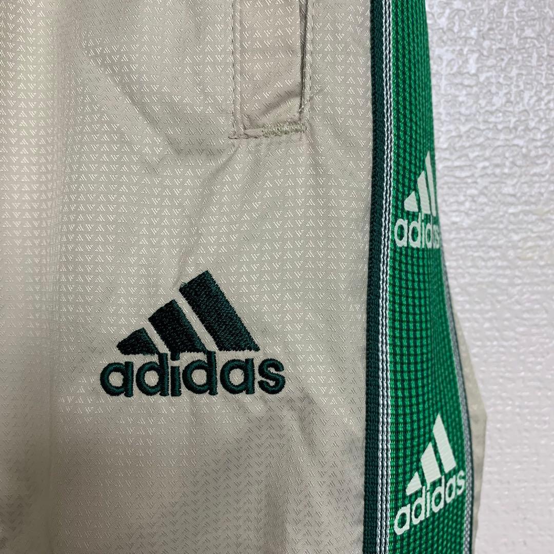 アディダス　ＬＬ　ウインドブレーカー　上下　セットアップ　ベージュ　サイドロゴ