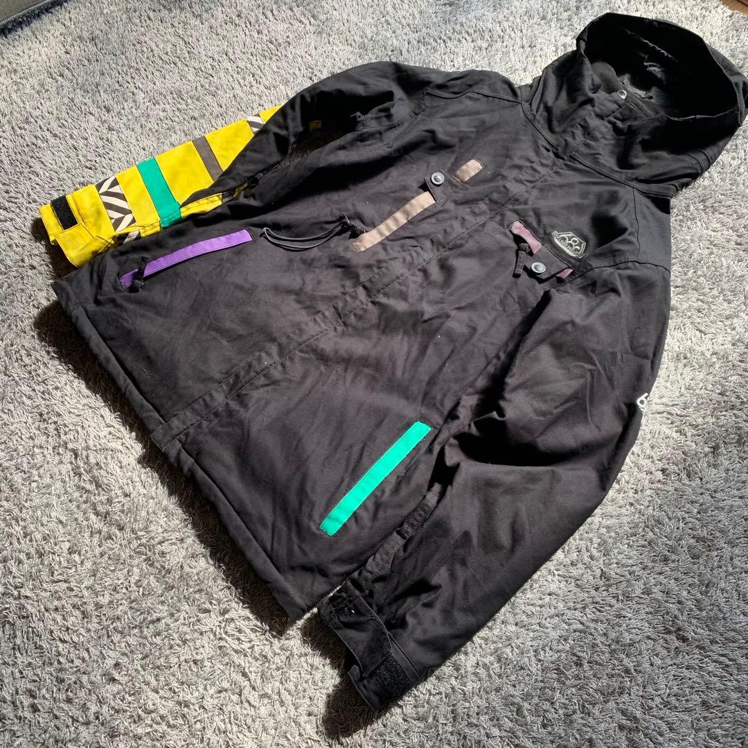 【即日発送】スノーボードウェア ブラック/イエロー/パープル