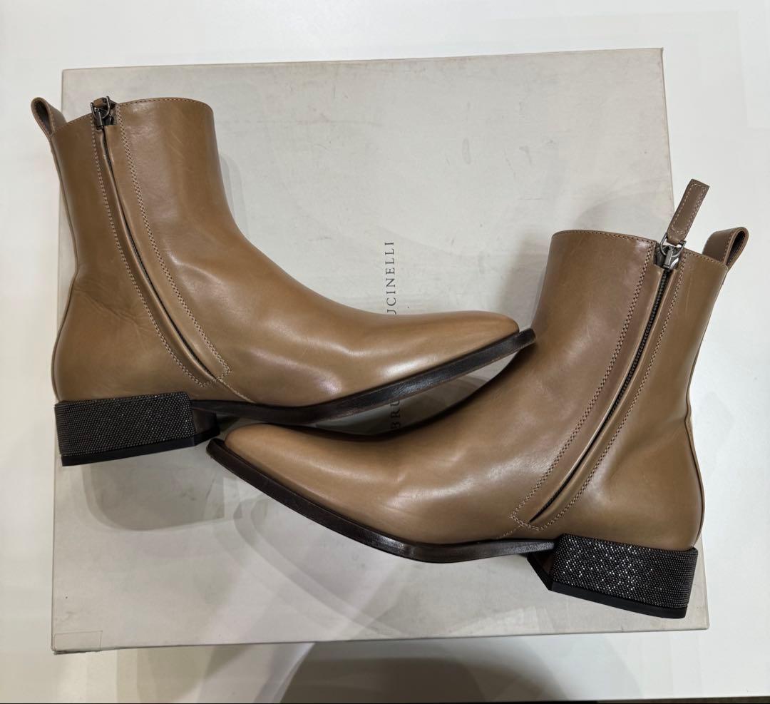 【美品】ブルネロクチネリ Brunello Cucinelli ブーツ レザー