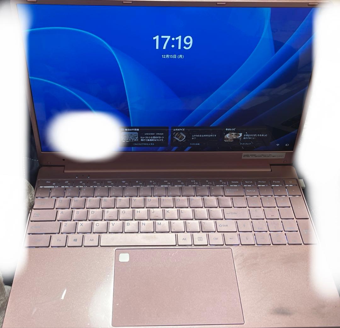 ピンク 15.6インチ ノートPC 本体 BINTEC