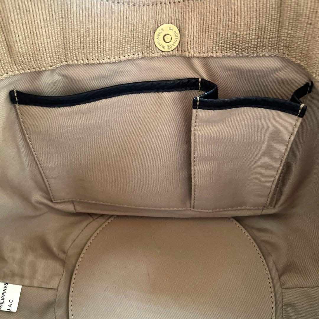 ヴィオラドーロ　かごバック VIOLAd'ORO ラフィア　黒