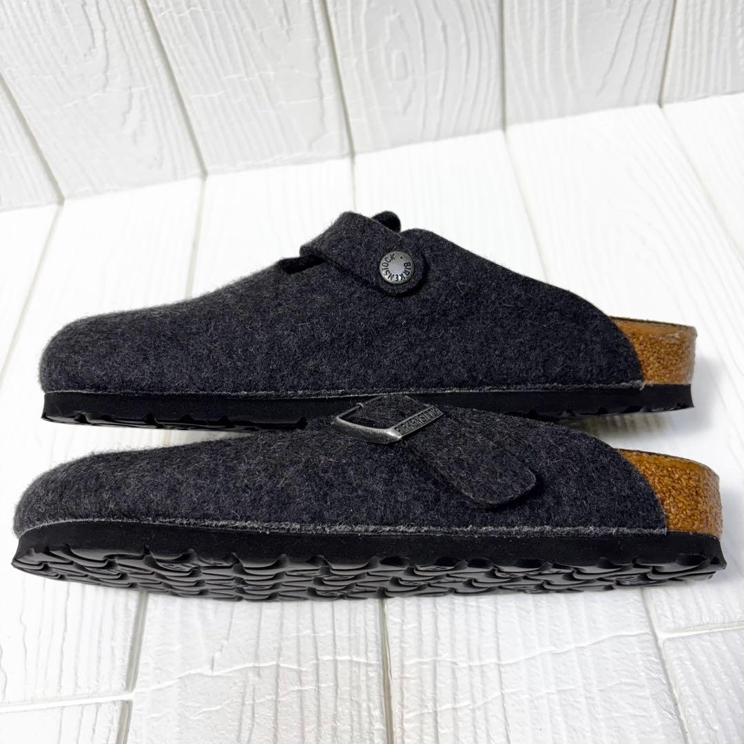 美品 ビルケンシュトック ボストン フェルト 37 24cm グレー