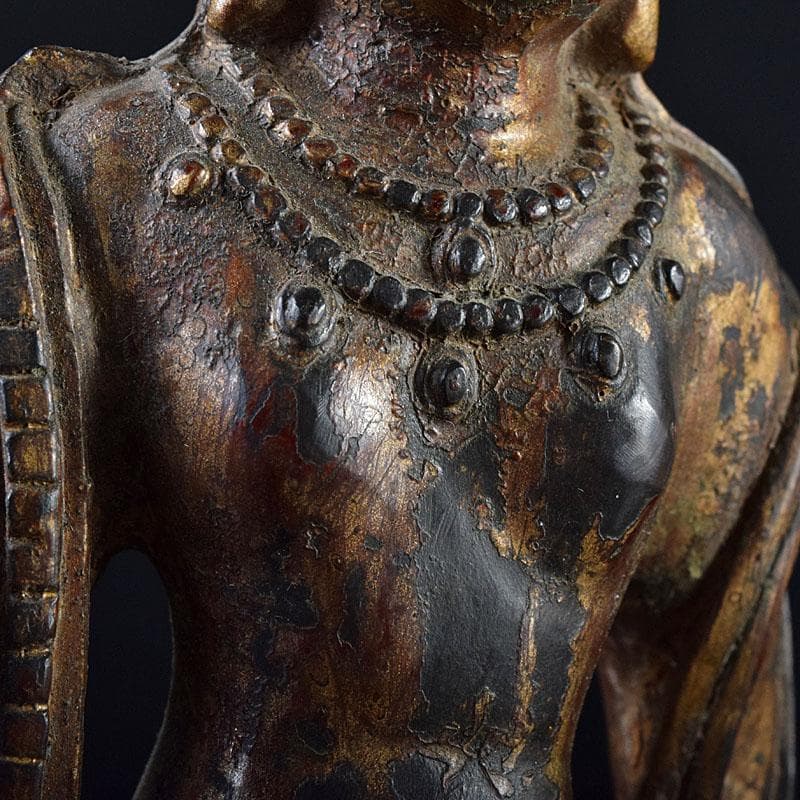 マツ　仏教美術　古銅鍍金　チベット仏　仏像　置物　D　R8634