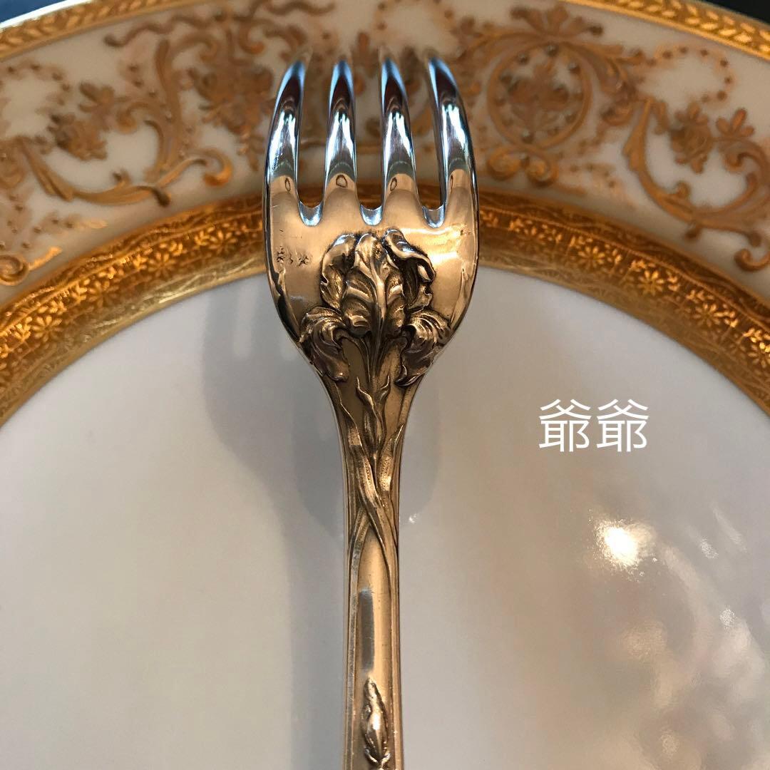 Puiforcat ピュイフォルカ／「アイリス」純銀製 フォーク１本