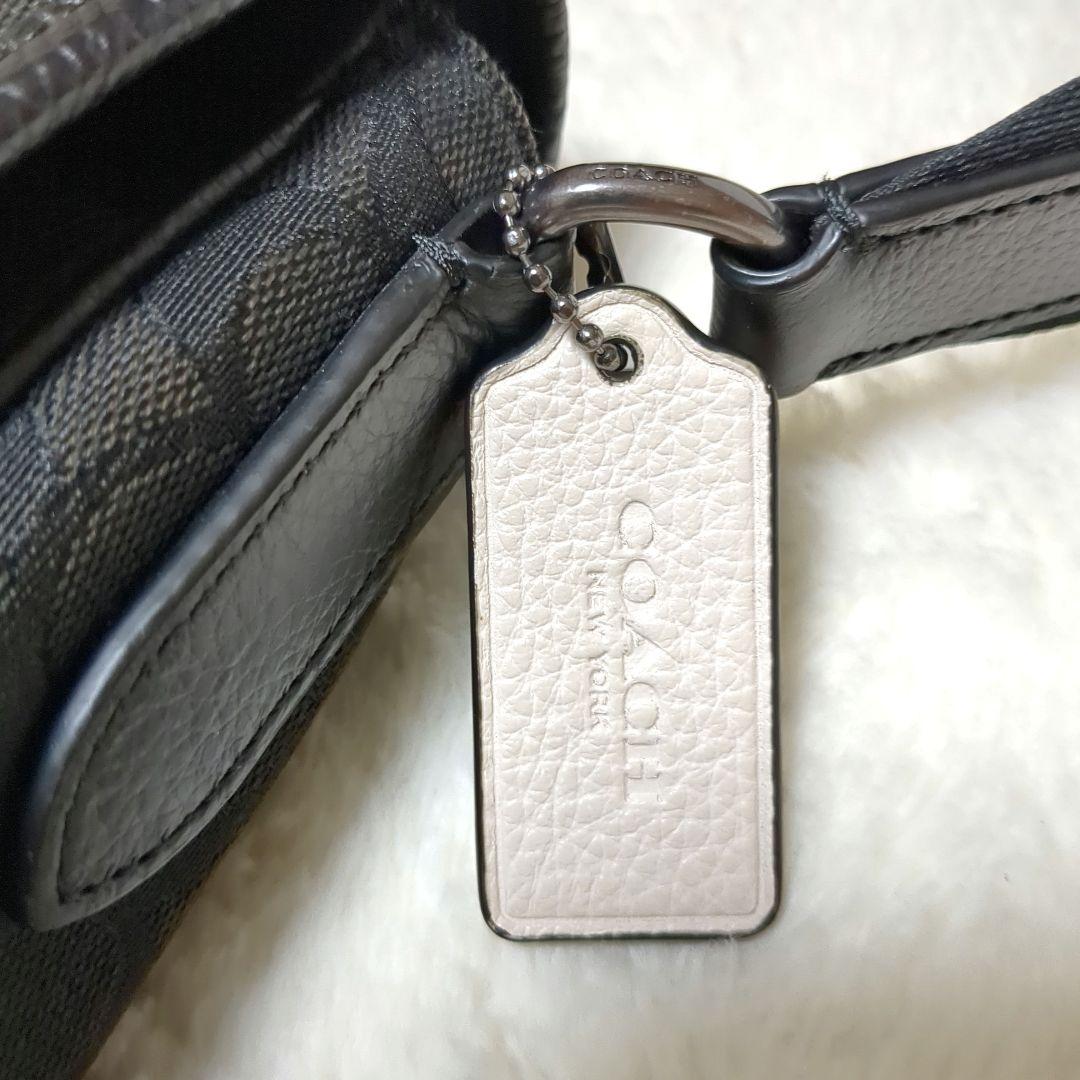極美品 COACH トンプソン シグネチャー ショルダーバック　C5387