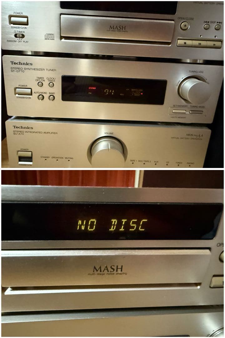 【O-2116】Technics ミニコンポ SU-A70 SB-M300