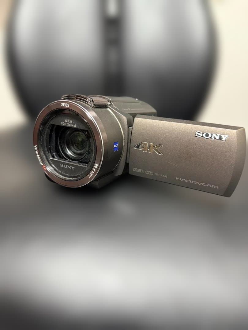 美品 SONY FDR-AX45 4K ビデオカメラ 本体 予備バッテリー2個