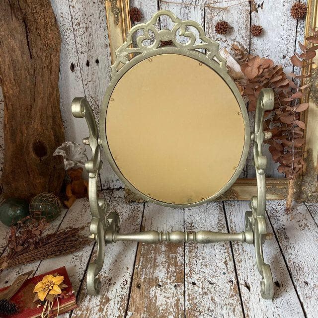 イタリア ヴィンテージ*ロココ調 スタンドミラー*伊製 ヨーロピアン 置き鏡