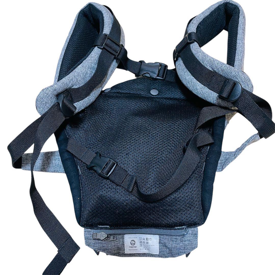 napnap ヒップシート Tran ダブルショルダー メランジグレー