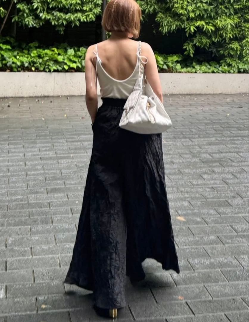 新品　cygne ベロアキャミソール Maw ホワイト サイズ０