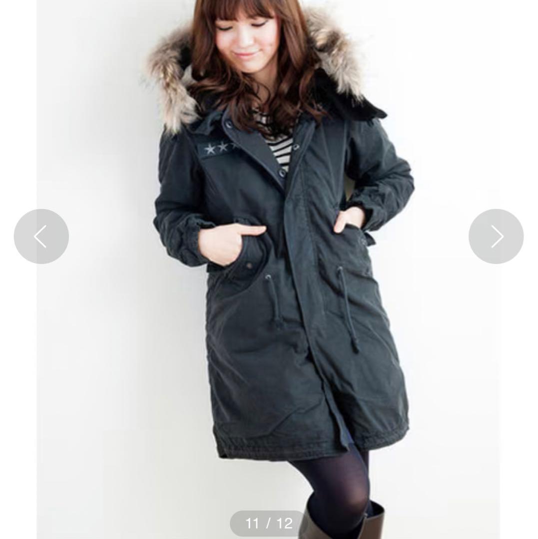 未使用 アヴィレックス×earth モッズコート ライナー ファー ワッペン M